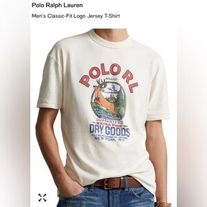 Polo by Ralph Lauren Cream Graphic Crewneck Tee